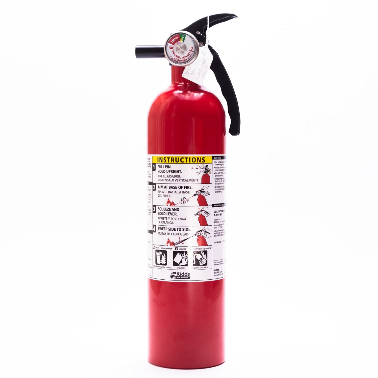 Basic Use Fire Extinguisher A:B:C